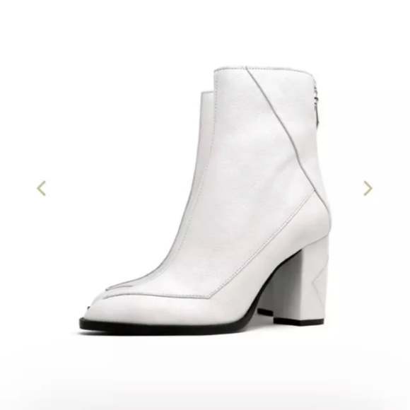 SYLVEN New York Almasi Apple Leather White Boots $425 size 9 - Picture 2 of 9